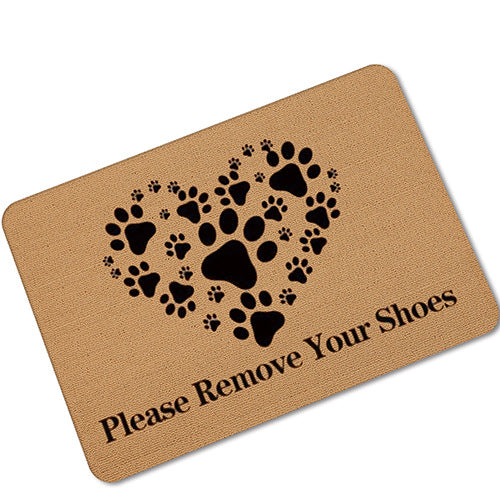 Anti-Slip Door Mat(312)-Paw feets Door Mats Apricot   