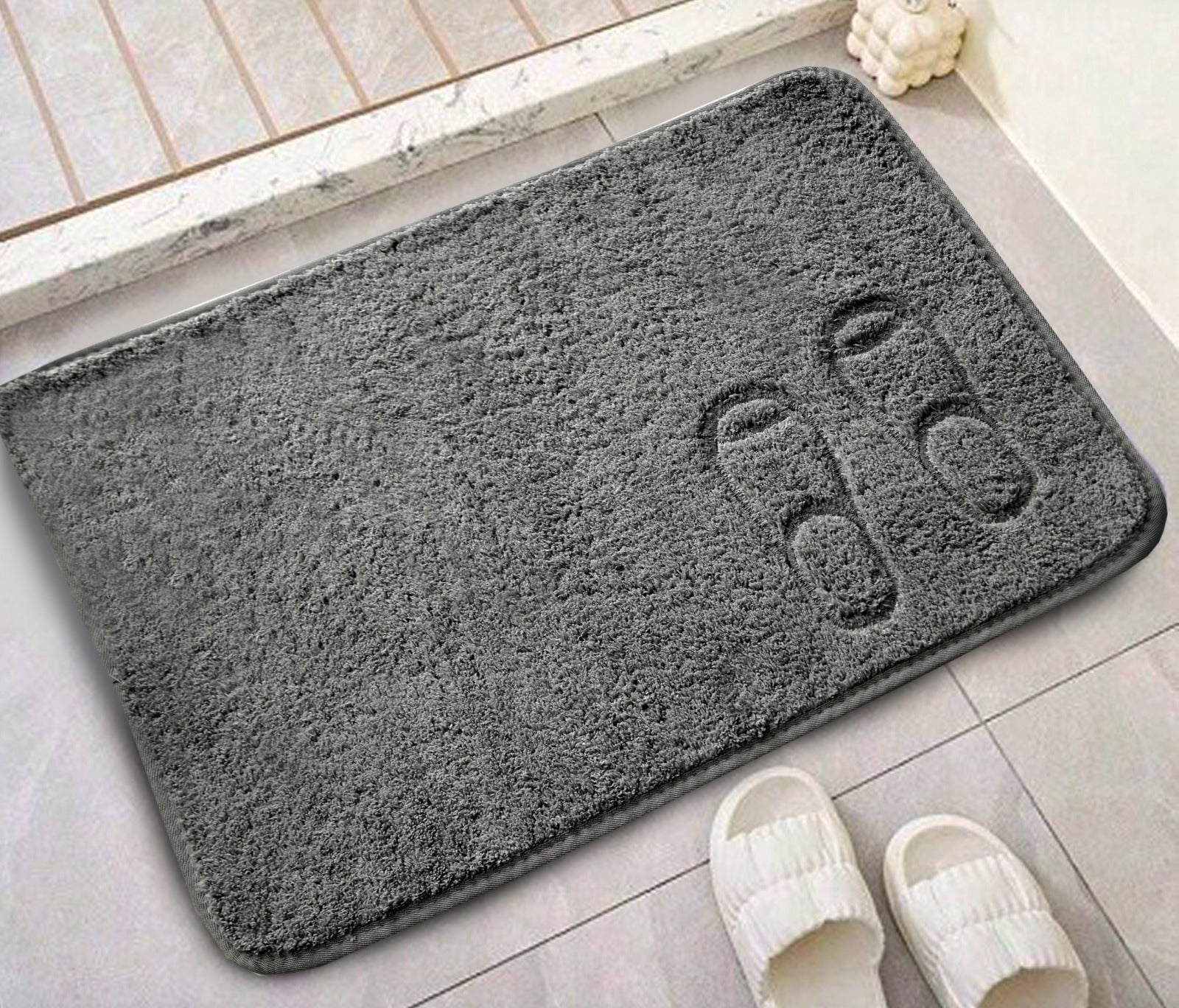 Anti-Slip Door Mat(318)-5420Grey Feet Door Mats Apricot   