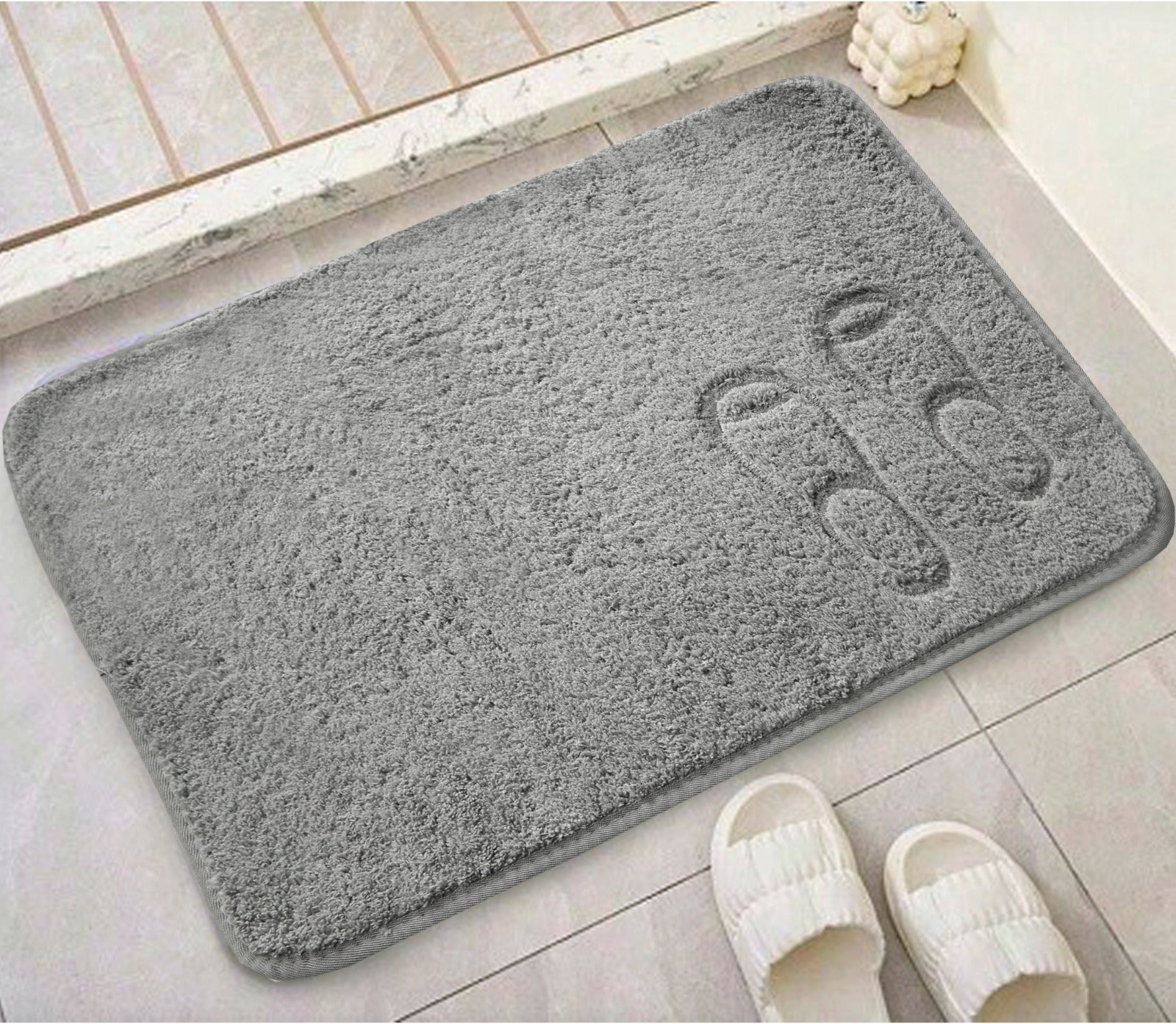 Anti-Slip Door Mat(318)-L/Grey Feet Door Mats Apricot   