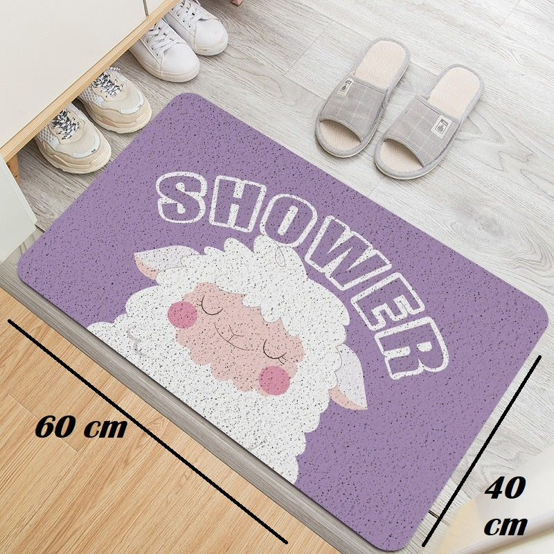 Anti-Slip Door Mat- (5325)Shower Door Mats Apricot   