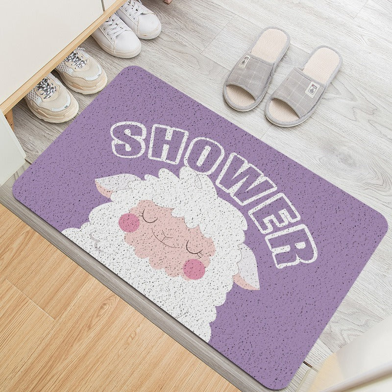 Anti-Slip Door Mat- (5325)Shower Door Mats Apricot   