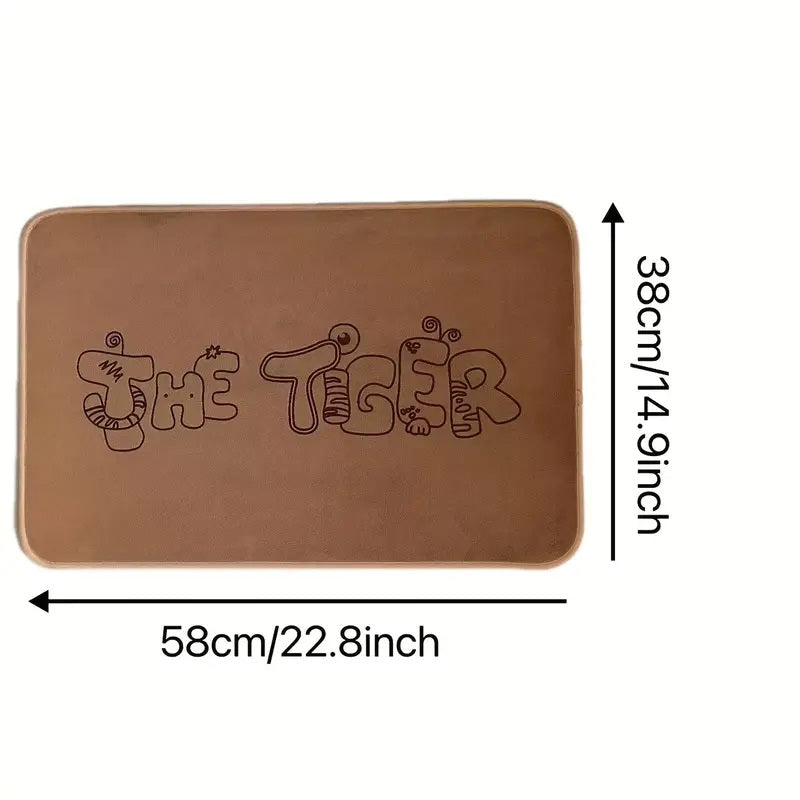 Anti-Slip Door Mat- (5325)The Tiger Door Mats Apricot   