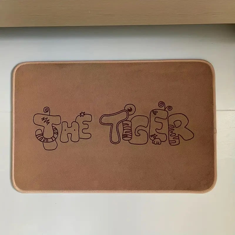 Anti-Slip Door Mat- (5325)The Tiger Door Mats Apricot   