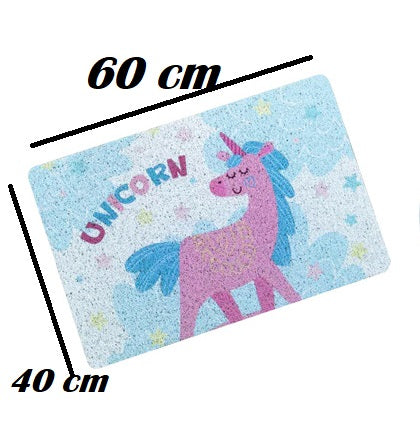 Anti-Slip Door Mat- (5325)Unicorn Door Mats Apricot   