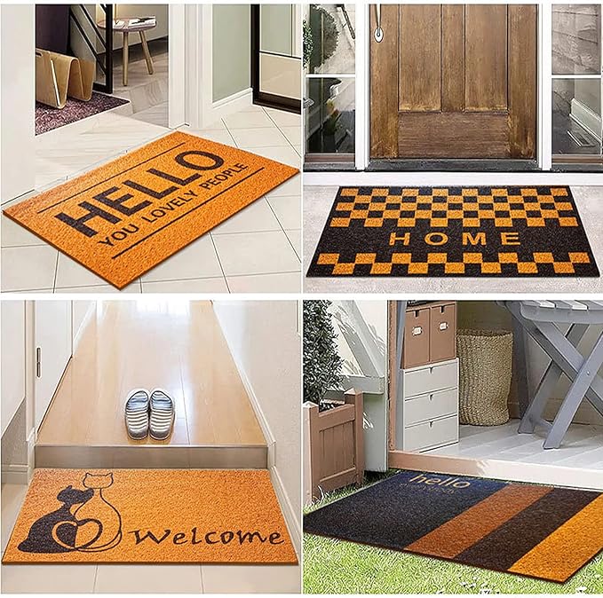 Anti-Slip Door Mat-(5841)Chess Home(SA2553-3) Door Mats Apricot   