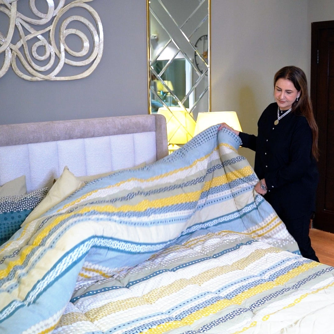 8 PCs Winter Comforter Set-Bohemian Comforters Apricot