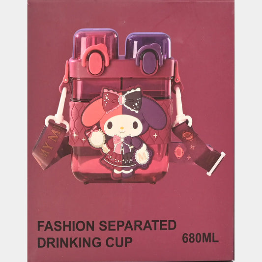 2IN1 PARTITIONED WATER BOTTLE FOR KIDS (SA2510-149)Mini RED Apricot