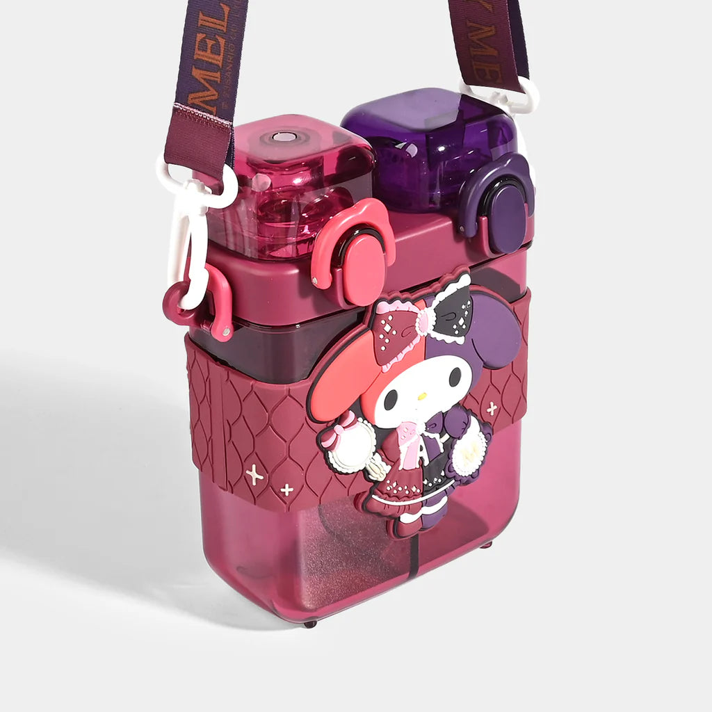 2IN1 PARTITIONED WATER BOTTLE FOR KIDS (SA2510-149)Mini RED Apricot