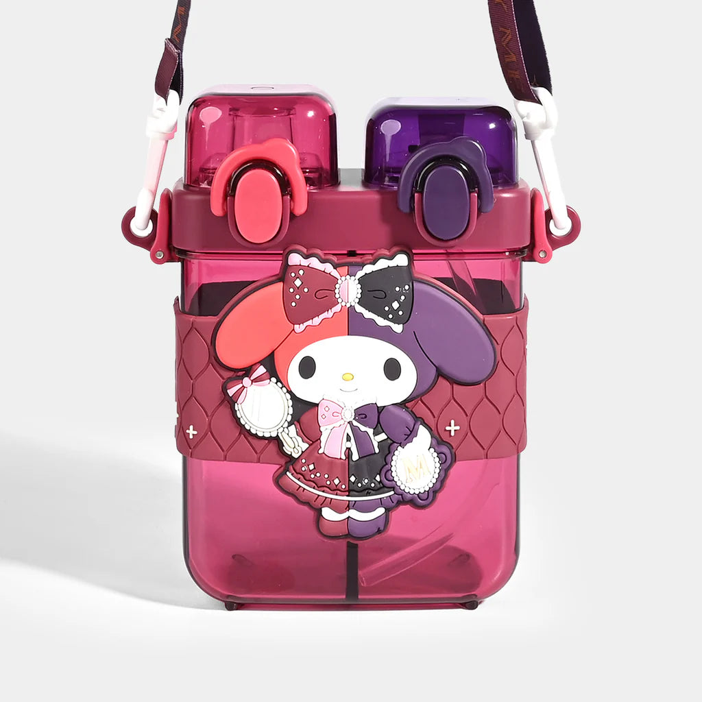 2IN1 PARTITIONED WATER BOTTLE FOR KIDS (SA2510-149)Mini RED Apricot