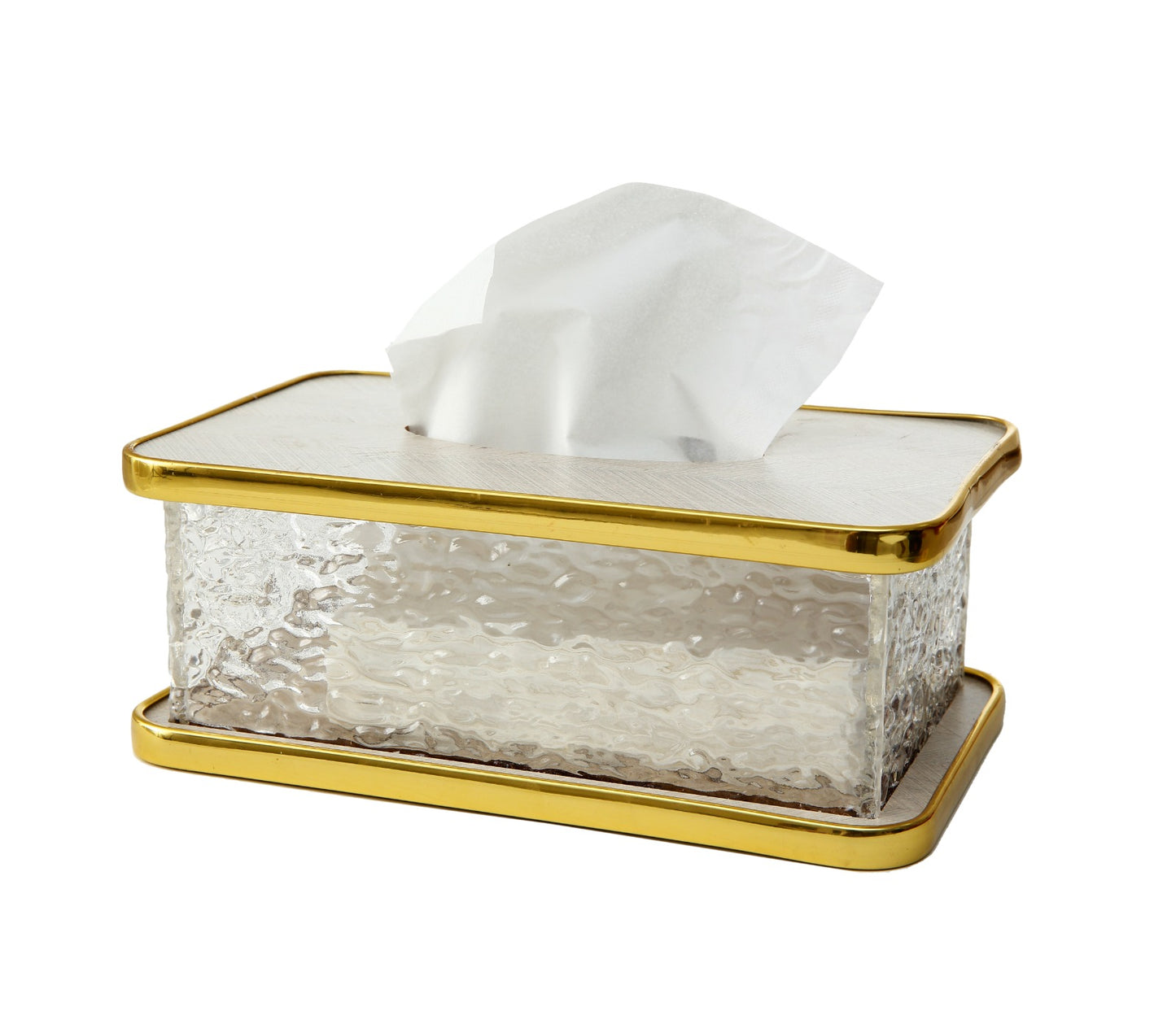 Bamboo Lid Tissue Paper Box Double Walled5439-SA2403-13 Tissue Box Apricot   