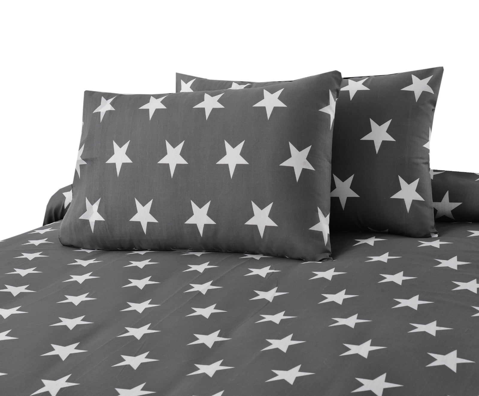 3 PCs Double Bed Sheet-Stars Bed Sheets Apricot