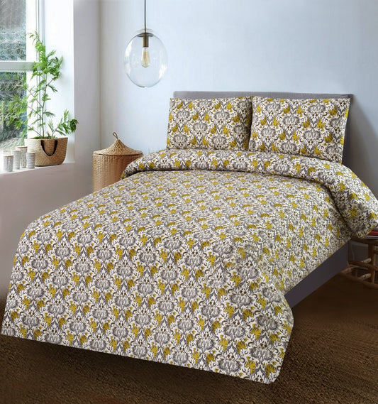 2Pcs Single Bed Sheet-SB-323(5239)  Apricot   