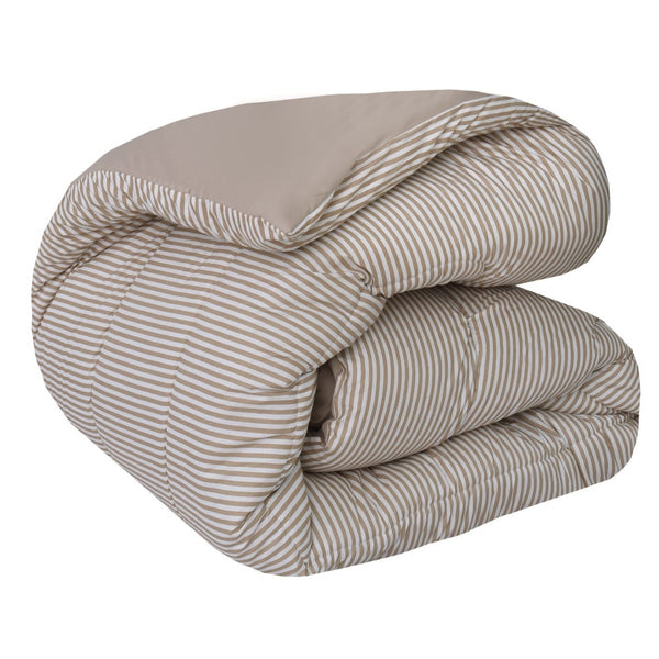 1 PC Double Winter Comforter-Beige Stripes