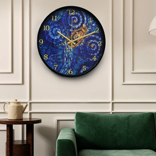 30 Cm Wall Clock Van Gogh-(5353)Starry Night Ocean