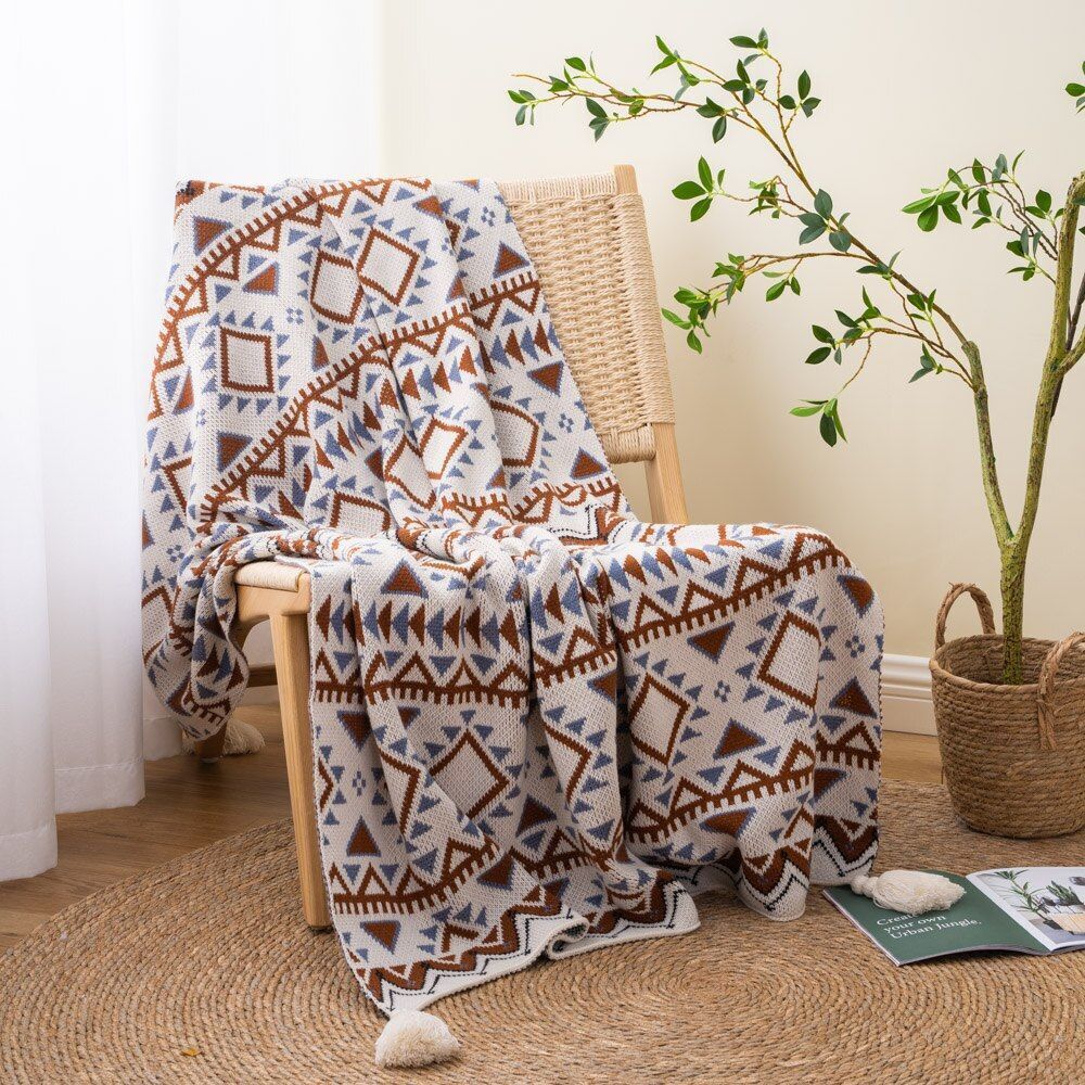 Lounge Sofa & Bed Throw/ Blanket-Vintage Style