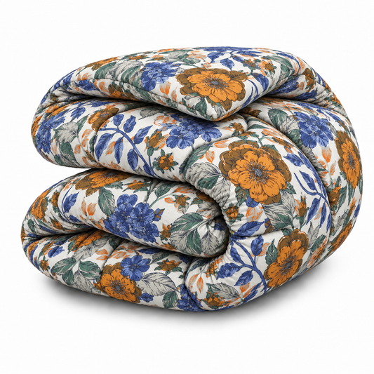 1 PC Double Percale Winter Razai- Amber Azure