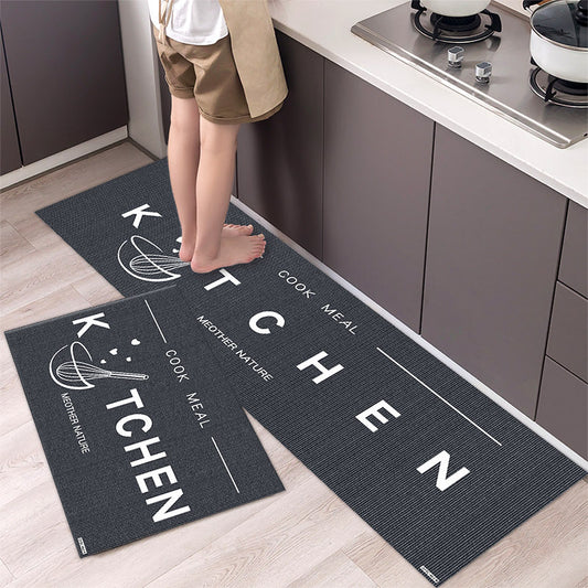 Anti slip Kitchen Floor Mat Set-Bowl Rugs Apricot   