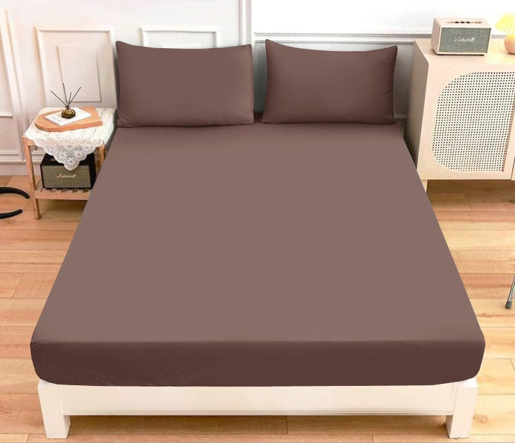 Fitted Bed Sheet-Brown Fitted Sheets Apricot