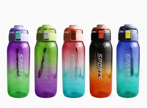 Motivational Water Bottle with Time Marker BPA Free-SA2408-165 Apricot