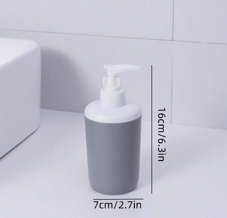 6 Pcs Printed Bathroom Accessory Set-grey Lid with white corner