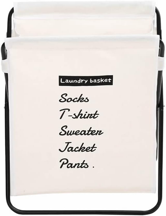 Cart Collapsible Laundry Basket-Cream  Apricot   