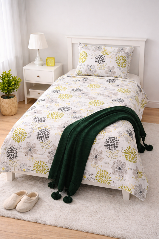 2Pcs Single Bed Sheet-SB272 single bed sheet Apricot