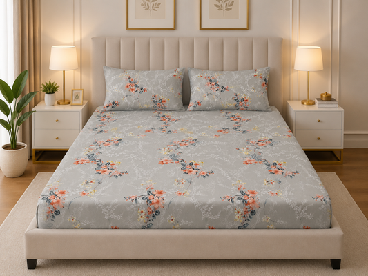 Fitted Bed Sheet- FTM001 Fitted Sheets Apricot
