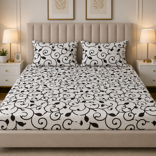 Fitted Bed Sheet- FTM003 Fitted Sheets Apricot