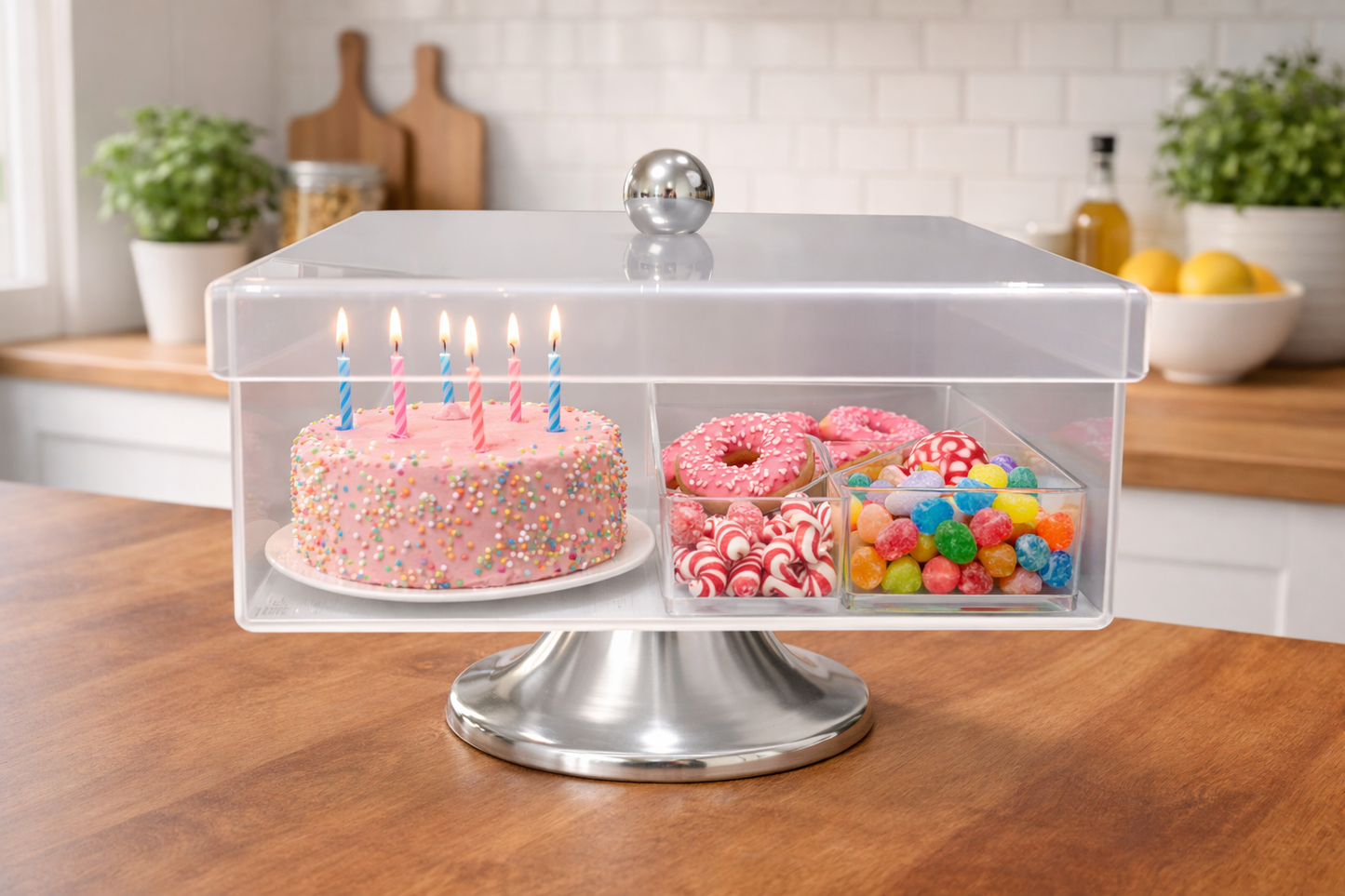 Transparent Cakes And Candies Box(SA2408-248) Tissue Box Apricot