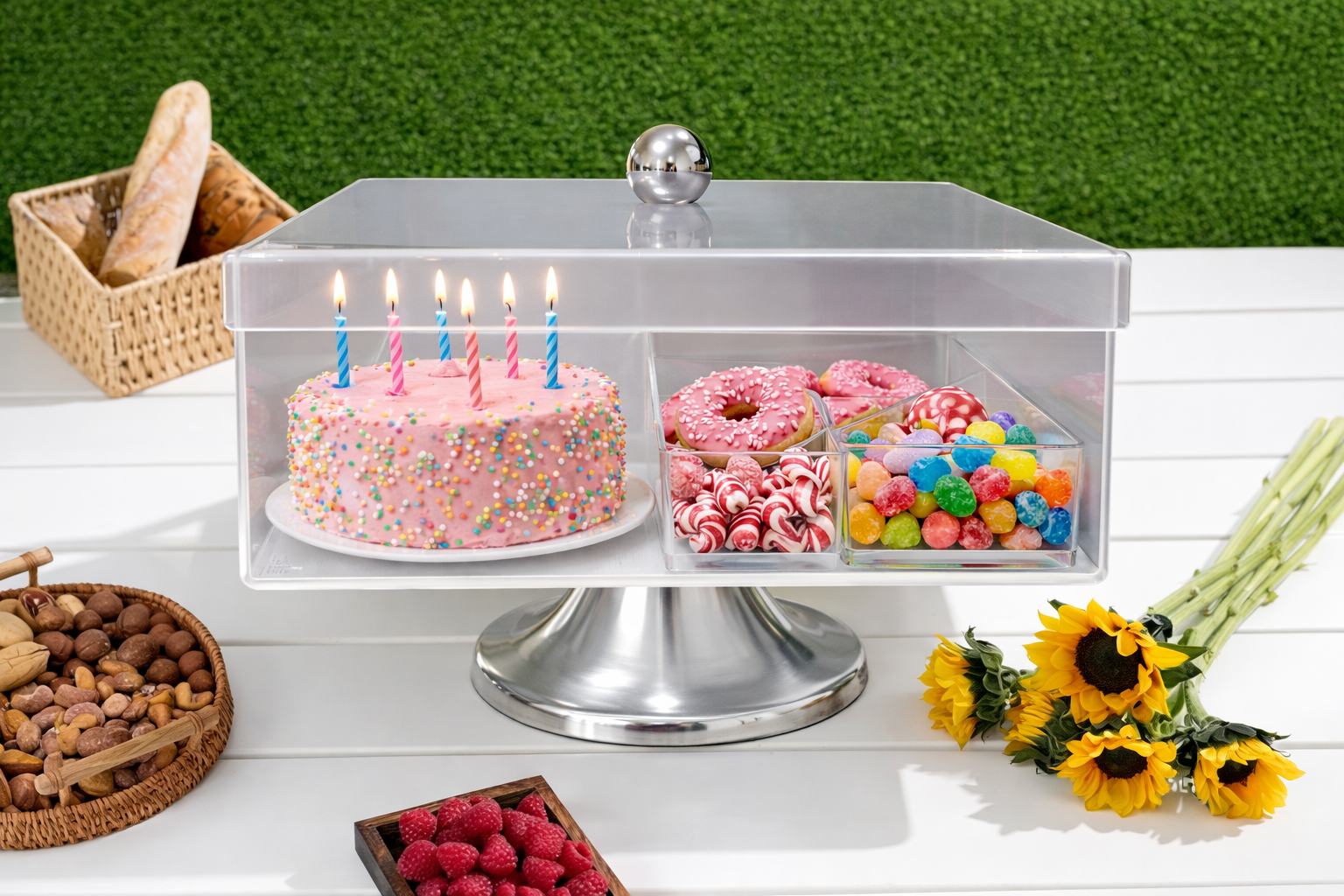Transparent Cakes And Candies Box(SA2408-248) Tissue Box Apricot