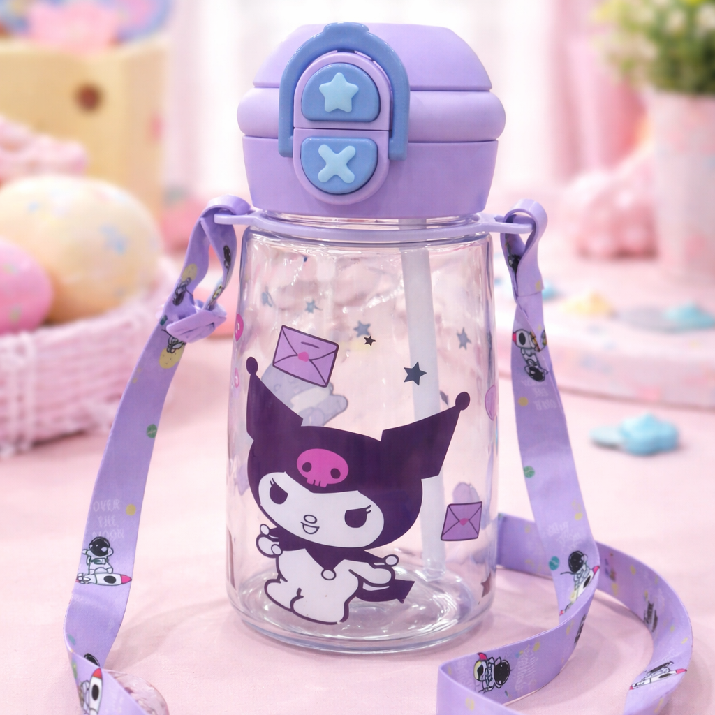 Cute Cartoon Water Bottle (SA2510-147)Purple Apricot