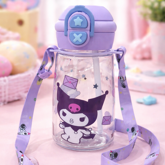 Cute Cartoon Water Bottle (SA2510-147)Purple Apricot