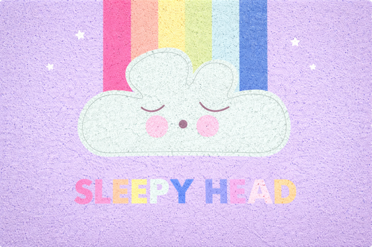 Anti-Slip Door Mat-5325(Sleepy Head) Door Mats Apricot