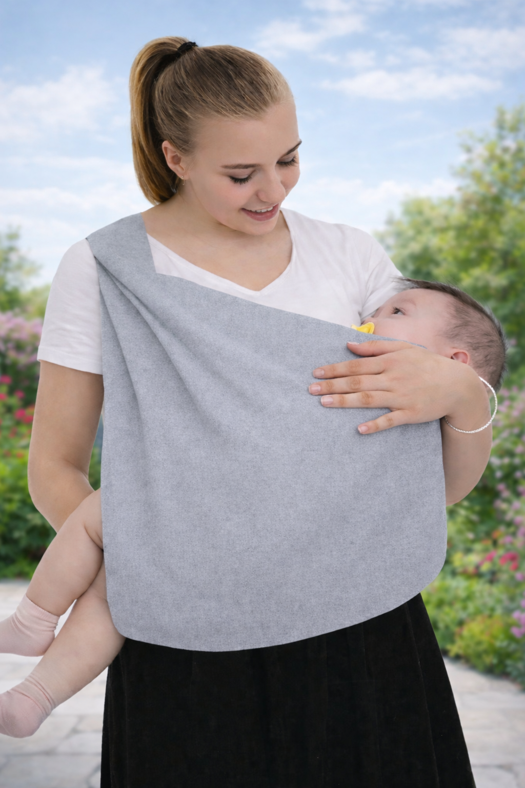 Baby Wraps Carrier-Hand Free Baby Sling For Newborns-SA2411-54(GREY) Blankets Apricot