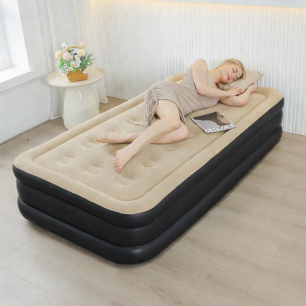 Auto-Inflating Camping Air BED with Built-in Pump(SA2510-034)BLACK Apricot