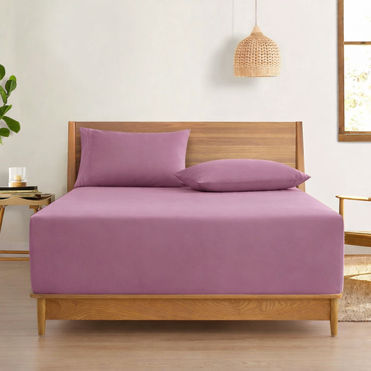 Fitted Bed Sheet-Mauve