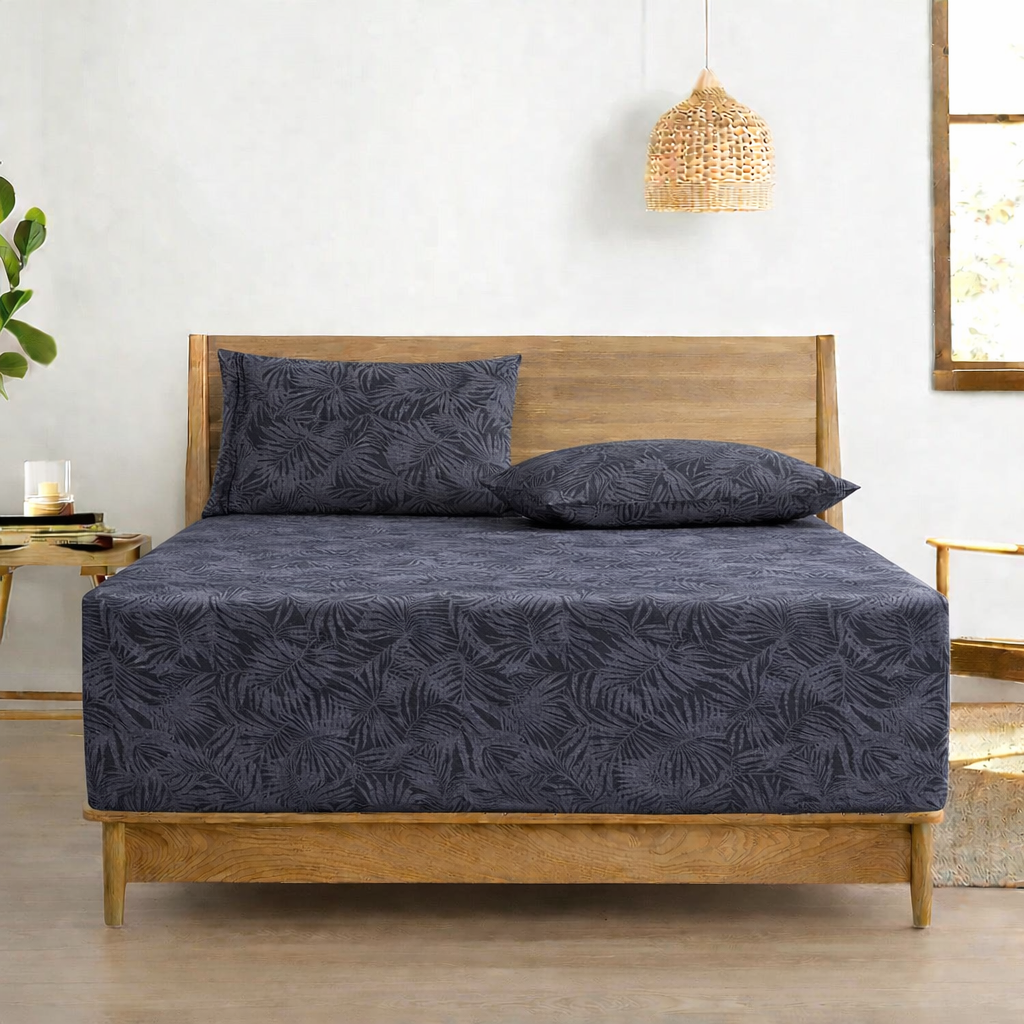 Fitted Bed Sheet-Ash Grey Fitted Sheets Apricot