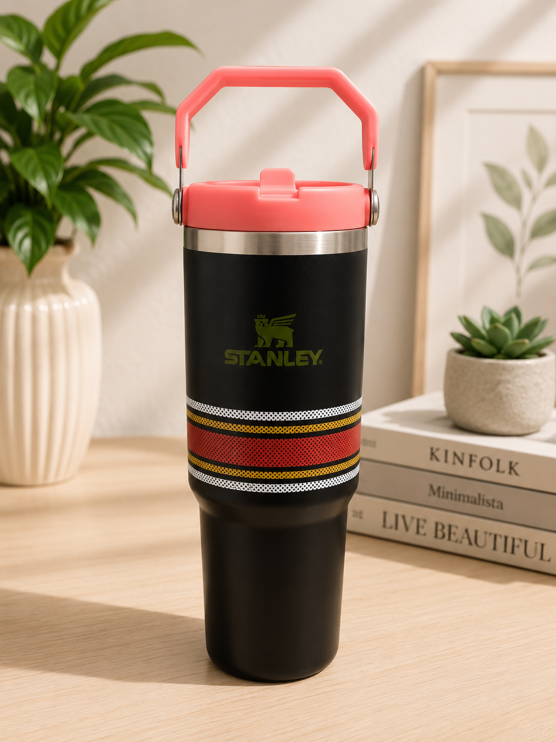 Stanley Quencher H2.0 FlowState™ Tumbler 40 OZ-1200ML- Orange(stripes)