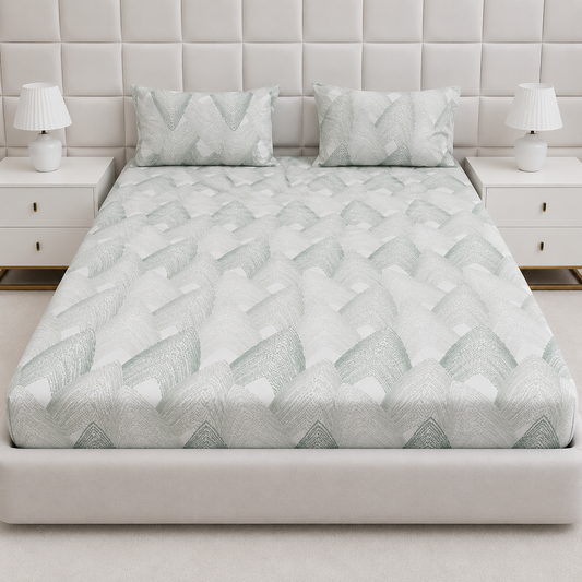 Fitted Bed Sheet- PFT0263 Fitted Sheets Apricot