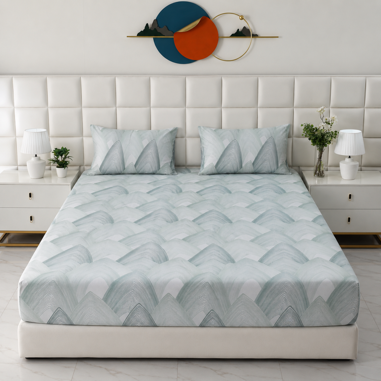 Fitted Bed Sheet- PFT0263 Fitted Sheets Apricot