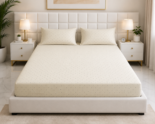 Fitted Bed Sheet- FT0074 Fitted Sheets Apricot
