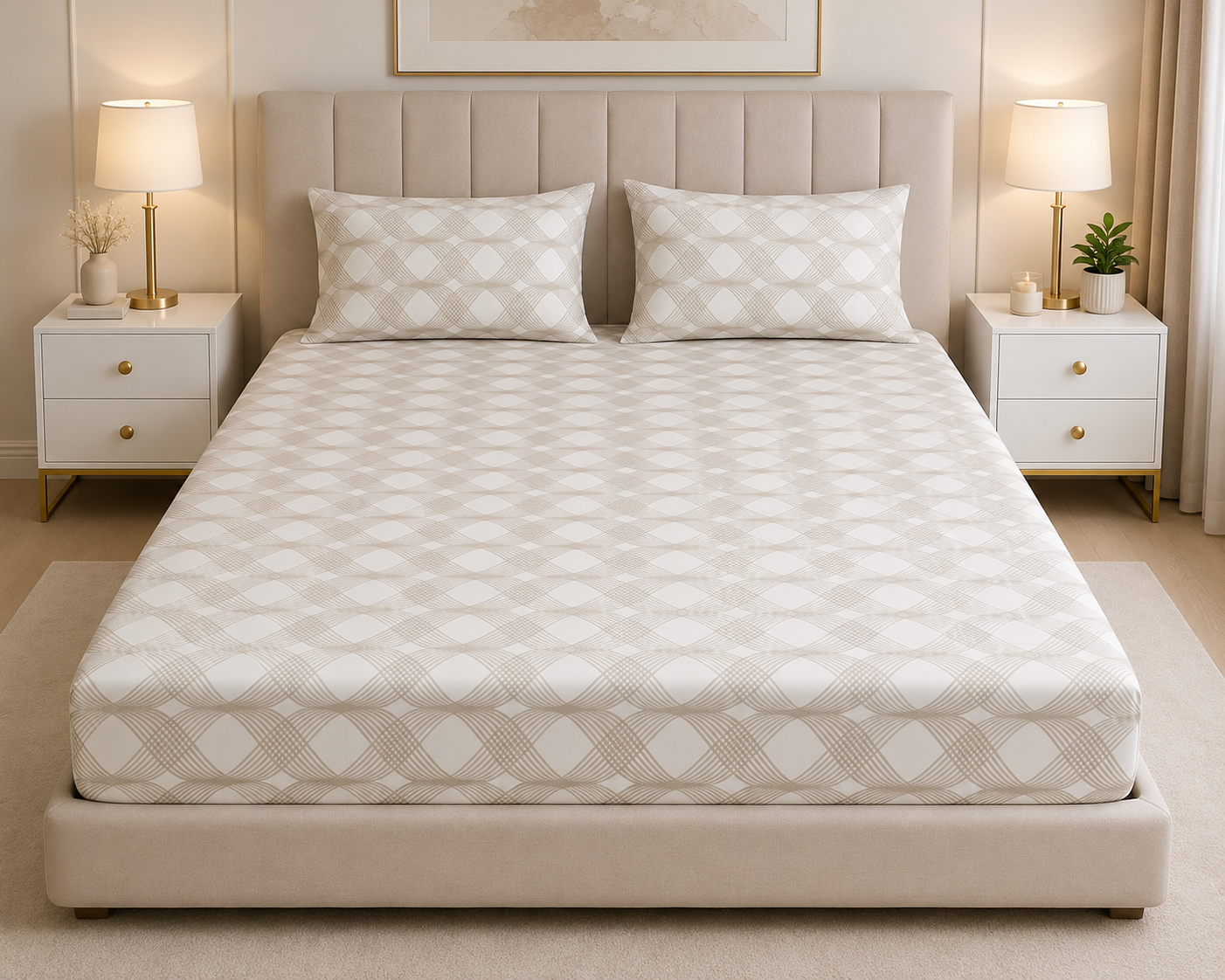 Fitted Bed Sheet- FT0073