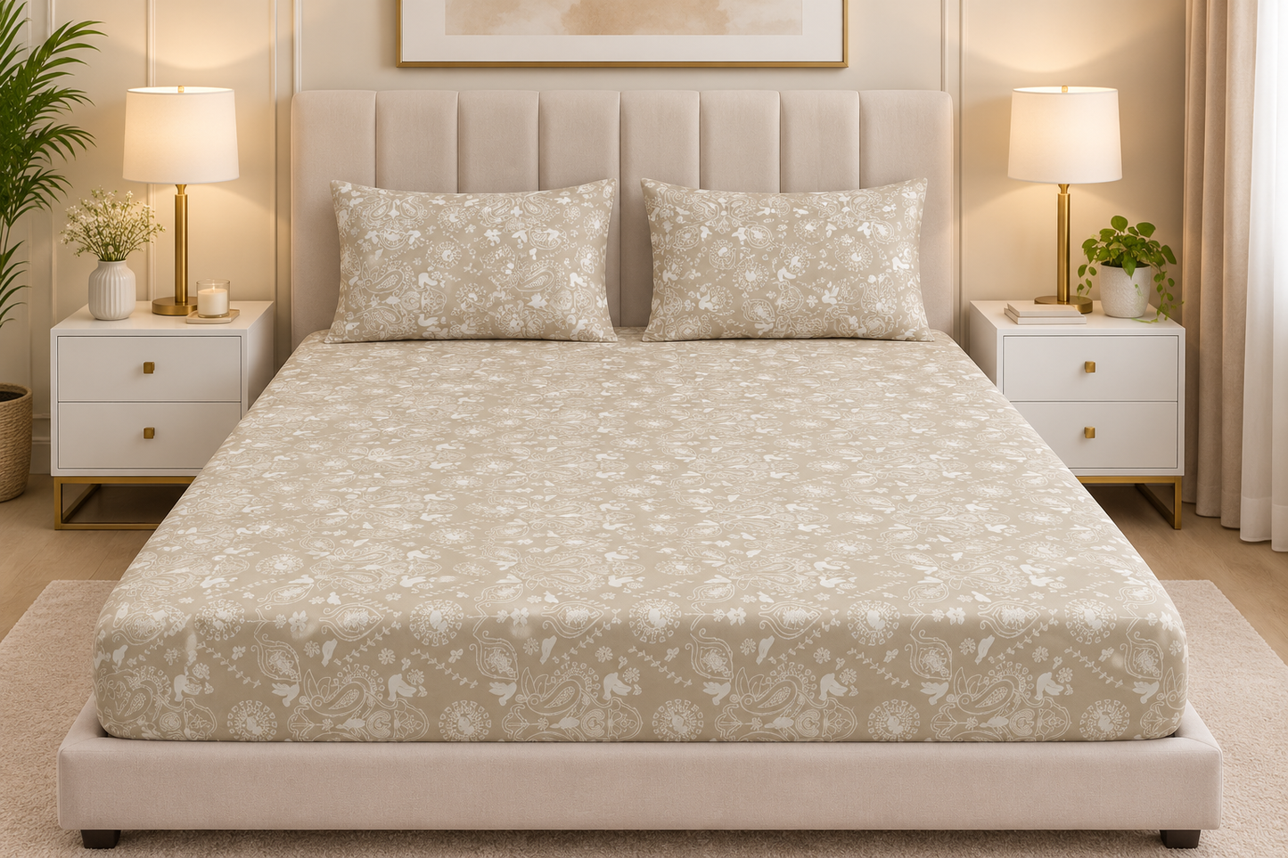 Fitted Bed Sheet- FT0072