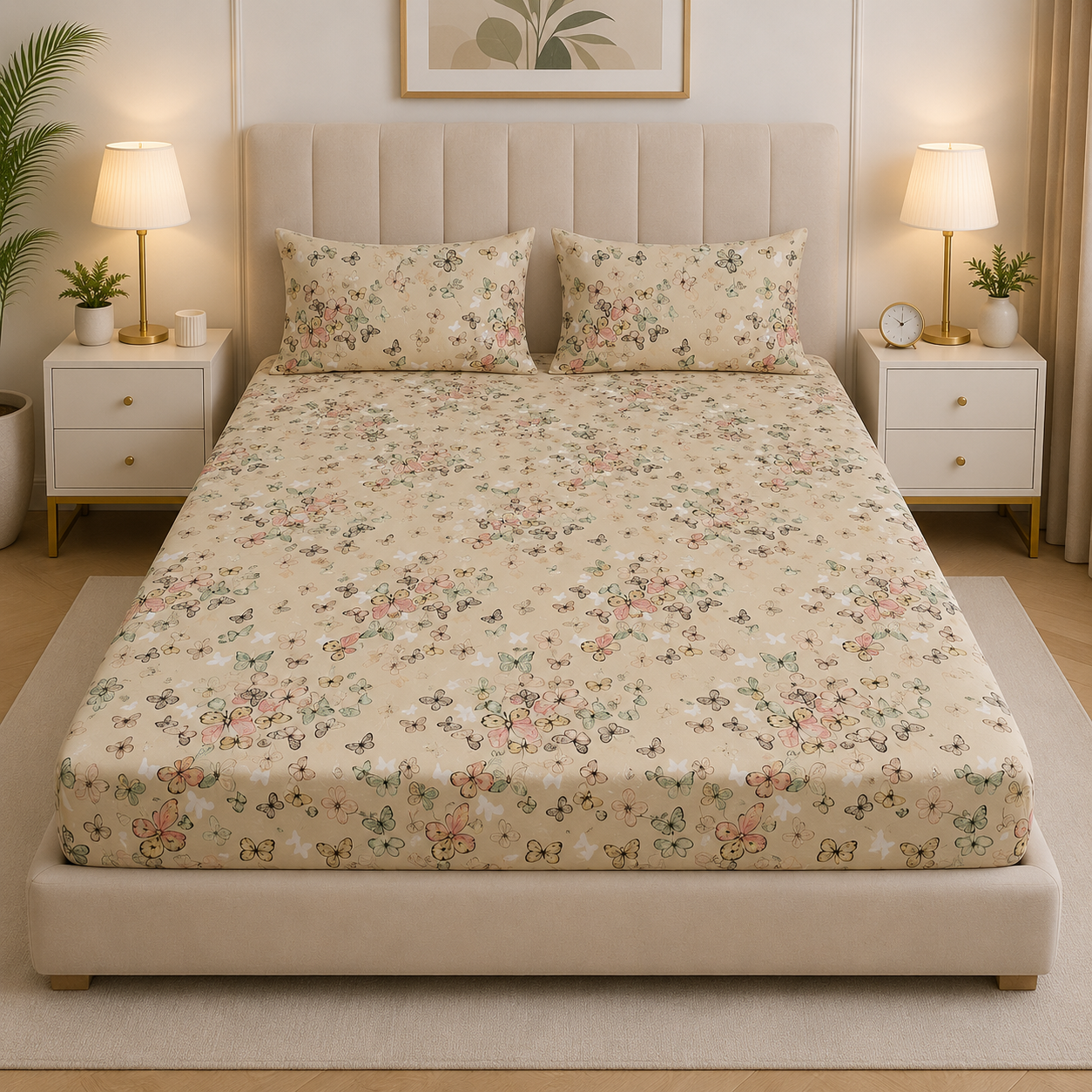 Fitted Bed Sheet- FT0065