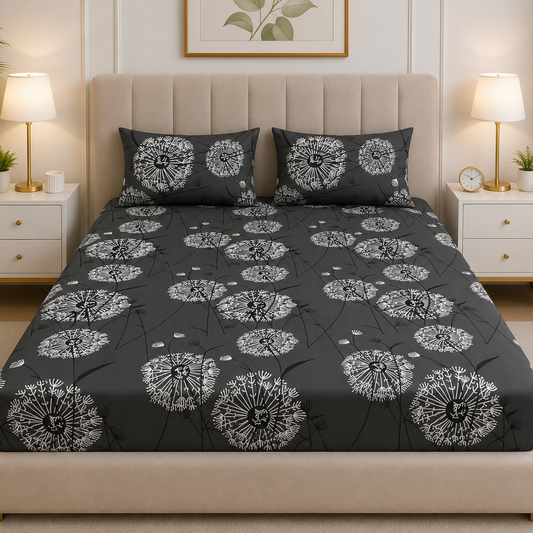 Fitted Bed Sheet- FT0063 Fitted Sheets Apricot