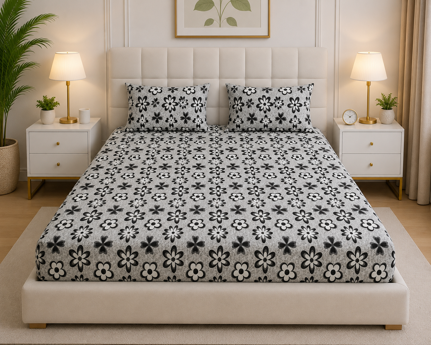 Fitted Bed Sheet- FT0062