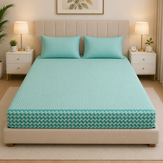 Fitted Bed Sheet- FT0071 Fitted Sheets Apricot
