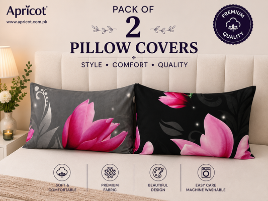 Printed Pillow Covers Pack of 2- PC0091
