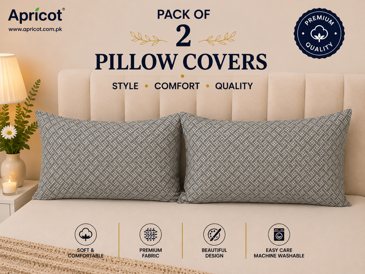 Printed Pillow Covers Pack of 2- PC00102