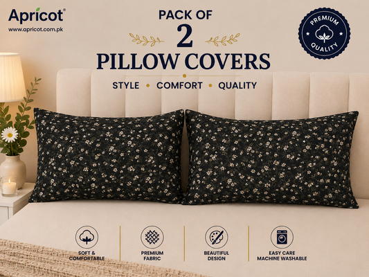 Printed Pillow Covers Pack of 2- PC00104 cushions Apricot